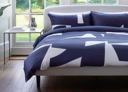 Jasper Conran "Graphic Print" 300TC Duvet Cover Set in Mid Blue