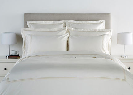Christy "500TC Luxury Supima" Bed Linen with Cream Triple Embroidery