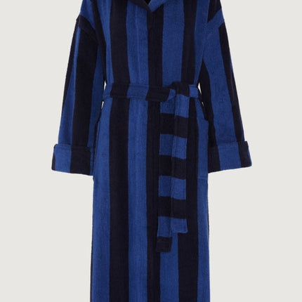 JC "Stripe Hooded Robe" in Blue