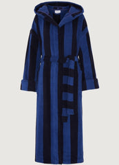 JC "Stripe Hooded Robe" in Blue