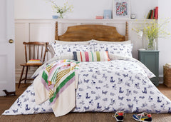Joules "Playful Dogs" Duvet Cover Set in French Navy