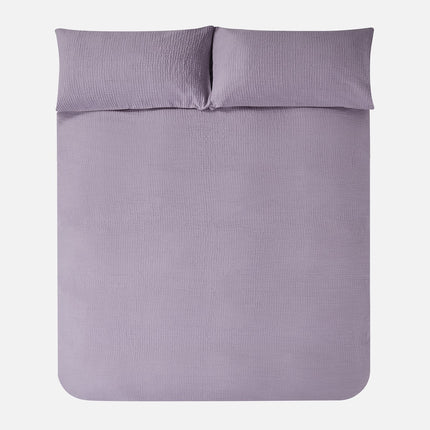 JC "Double Weave" Duvet Cover Set in Lavender Grey