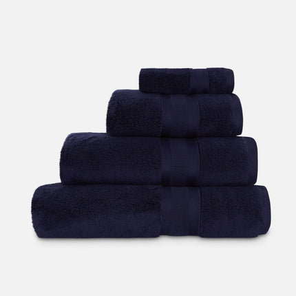 JC "Zero Twist Cotton" Bath Towels Collection in Navy