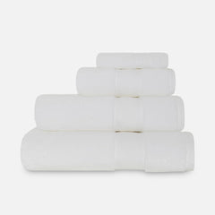 JC "Zero Twist Cotton" Bath Towels Collection in White