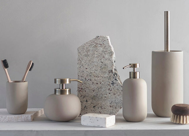 Mette Ditmer "Lotus" Bathroom Accessories in Sand (Beige)