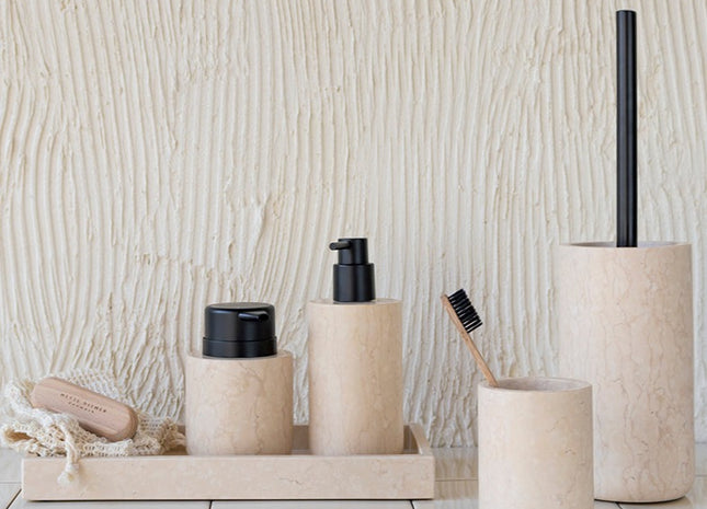 Mette Ditmer "Marble" Bathroom Accessories in Sand (Beige)