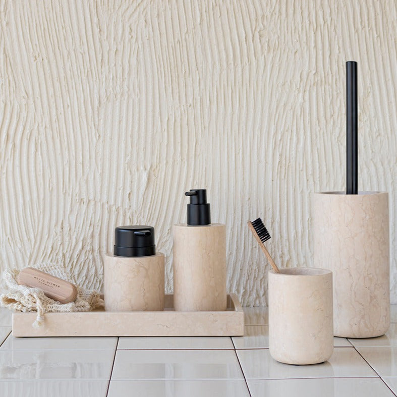 Mette Ditmer "Marble" Bathroom Accessories in Sand (Beige)