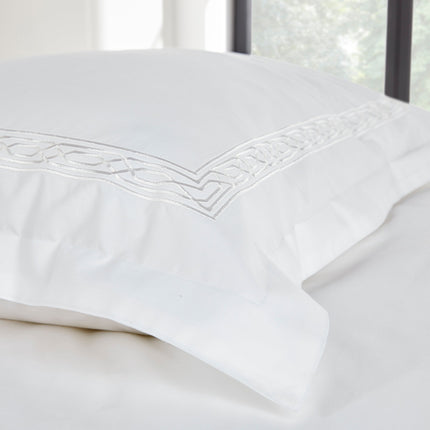 Christy "Matsuko" Duvet Cover Sets - White with White Embroidery