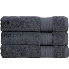 Christy "Organic Eco Twist" Bath Towels Collection in Cinder (Dark Grey)