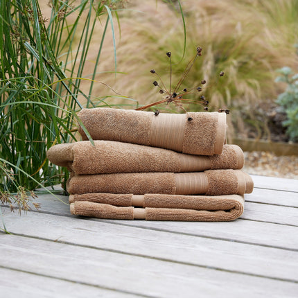 Christy "Organic Eco Twist" Bath Towels Collection in Caramel ( Brown)