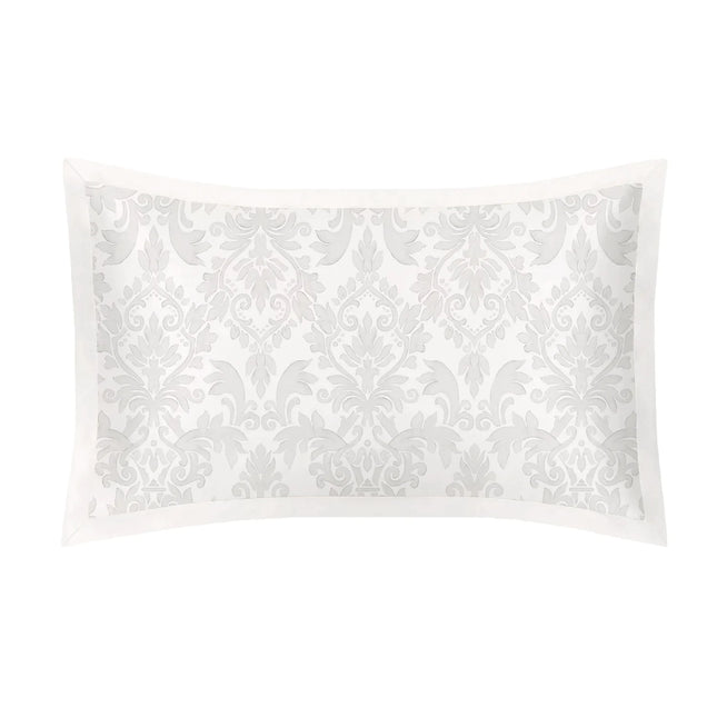 OXFORD-PURE-SILK-PILLOWCASE-DAMASK-IVORY-GREY