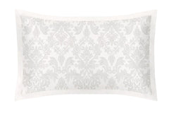 Mayfairsilk "Mulberry Silk" Damask Oxford Pillowcase w/ Ivory Boarder