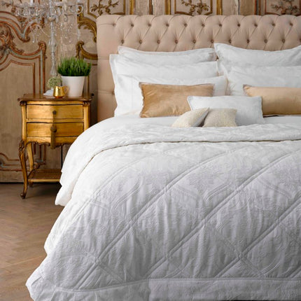 Christy "Rochester" Jacquard Bed Linen in White