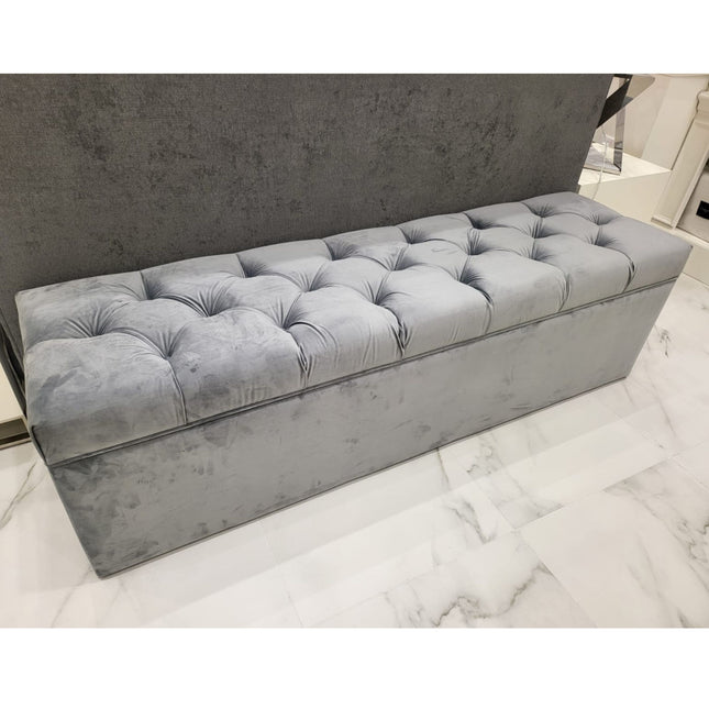 Linen Obsession "Samur" Ottoman Storage Bench