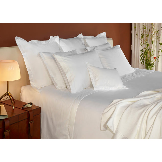Amalia "Suave" 430 Thread Count Bed Linen with Single Embroidery Line in White