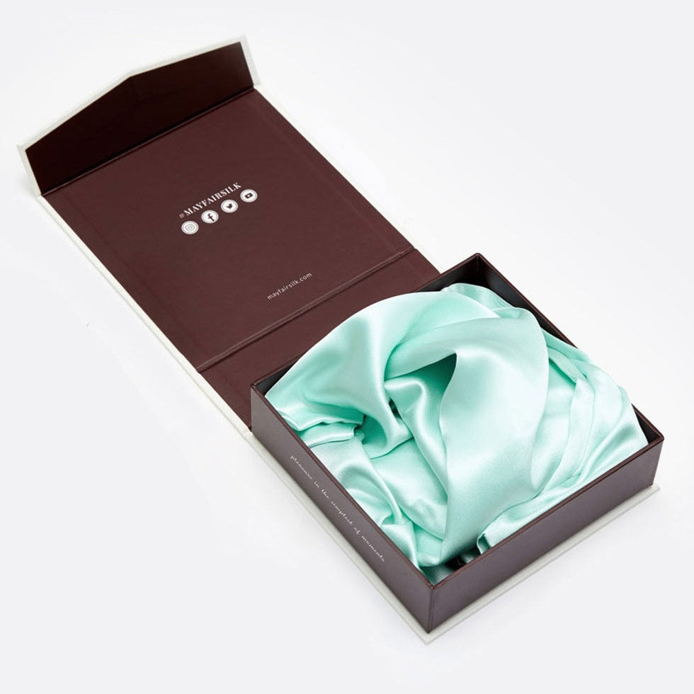 Mayfairsilk "Mulberry Silk" Standard Pillowcase in Teal Breeze 50 x 75 cm