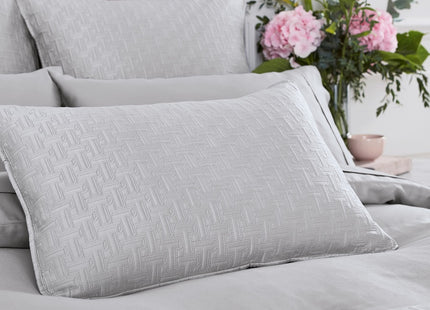 Ted Baker "T" Quilted Bedspread  and Pillow Shams in Silver