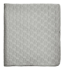 Ted Baker "T" Quilted Bedspread  and Pillow Shams in Silver