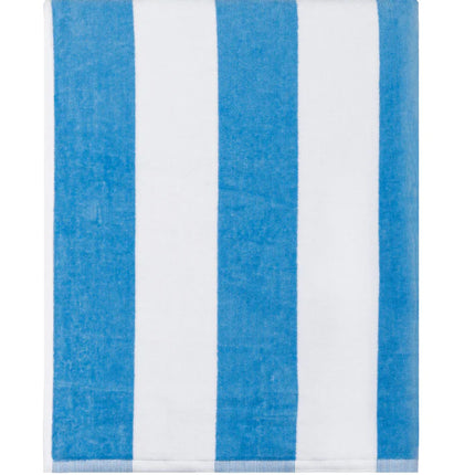 Torres Novas "Gibalta" Beach Towels in White with Stripe in Blue