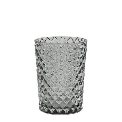 Mathilde "Diamond" Glass Bathroom Accessories in Grey