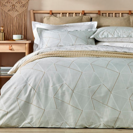 Christy "Triangle" Duvet Cover Sets in Duck egg