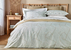 Christy "Triangle" Duvet Cover Sets in Duck egg