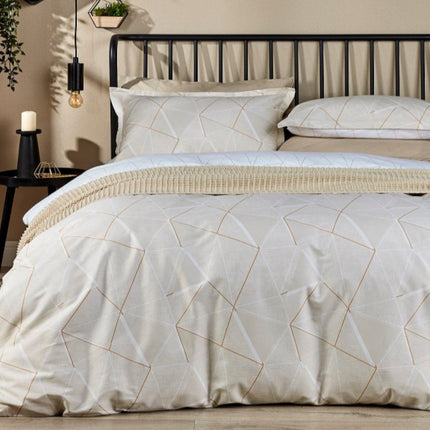 Christy "Triangle" Super King Comforter Sets in Biscuit
