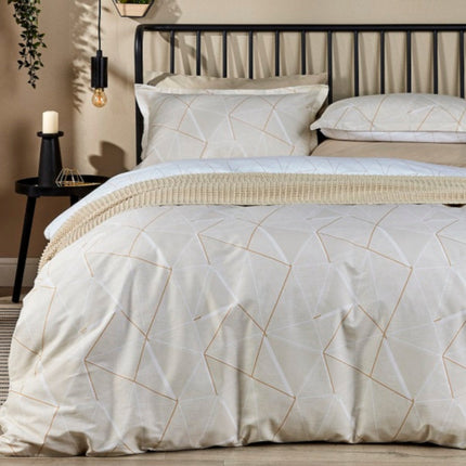 Christy "Triangle" Duvet Cover Sets in Biscuit