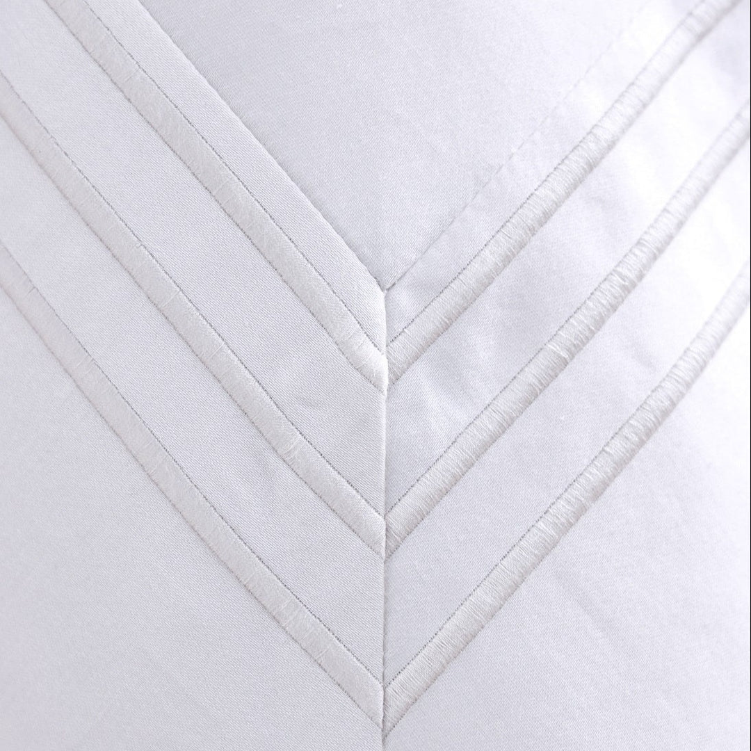 Linen Obsession 500 Thread Count "Triple Line" Egyptian Cotton Sateen Pillowcase in White