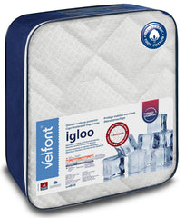 Velfont "Igloo" 100% Cotton Quilted Mattress Protector White