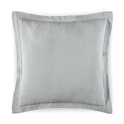 Amalia "Areia" Matelassé Quilted and Oxford Pillow Shams in Cool Grey