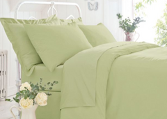Belledorm Easy Care "200 Thread Count" Polycotton Bed Sheets - Olive Green