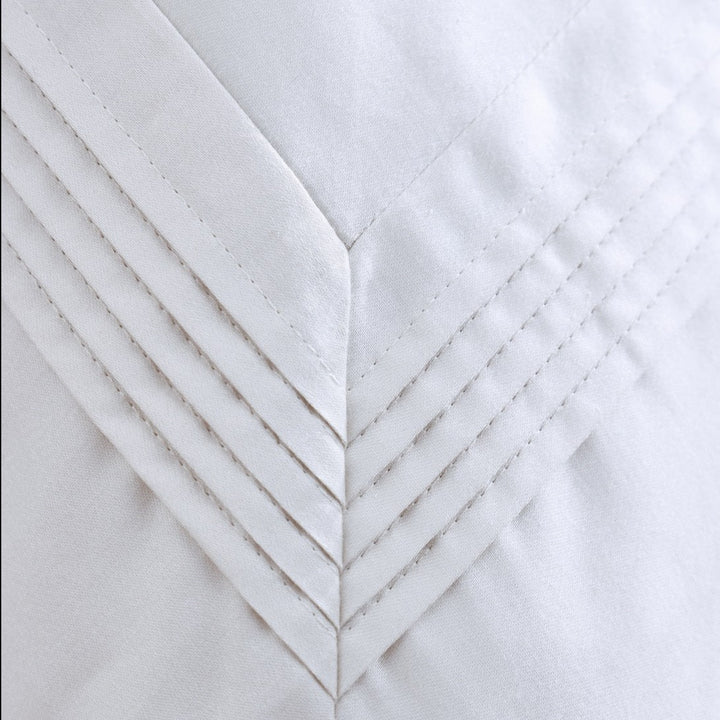 Linen Obsession 500 Thread Count "Pleated" Egyptian Cotton Sateen Pillowcase in White