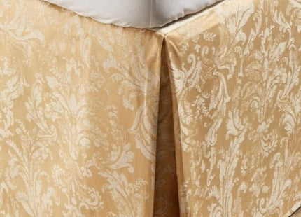 Christy "Jacquard Bed Skirt" (Valance) - colour Rich Gold