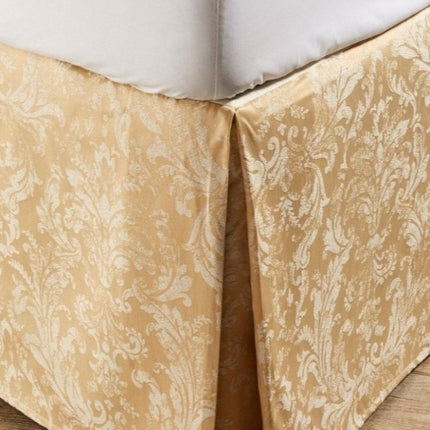Christy "Jacquard Bed Skirt" (Valance) - colour Rich Gold