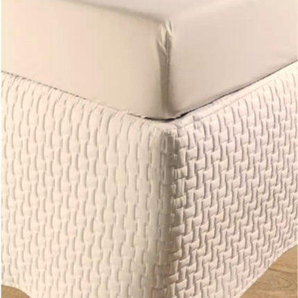 Christy "Windsor Quilted Bed Skirt" (Valance) in Cream Colour