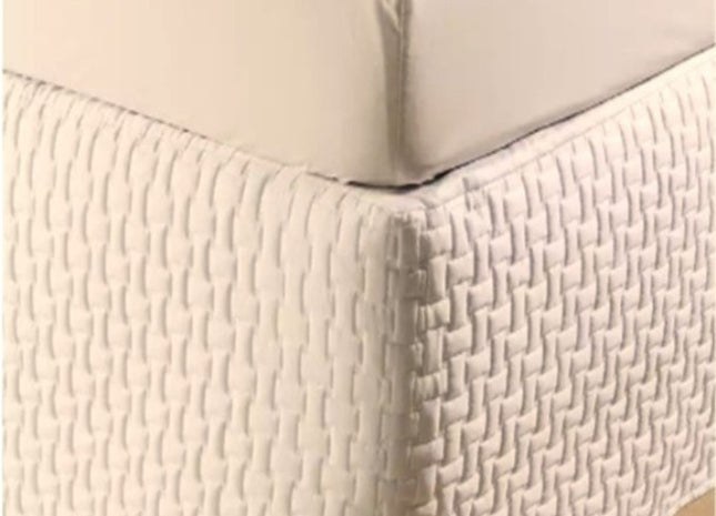 Christy "Windsor Quilted Bed Skirt" (Valance) in Cream Colour