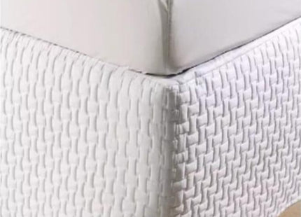 Christy "Windsor Quilted Bed Skirt" (Valance) in Colour White